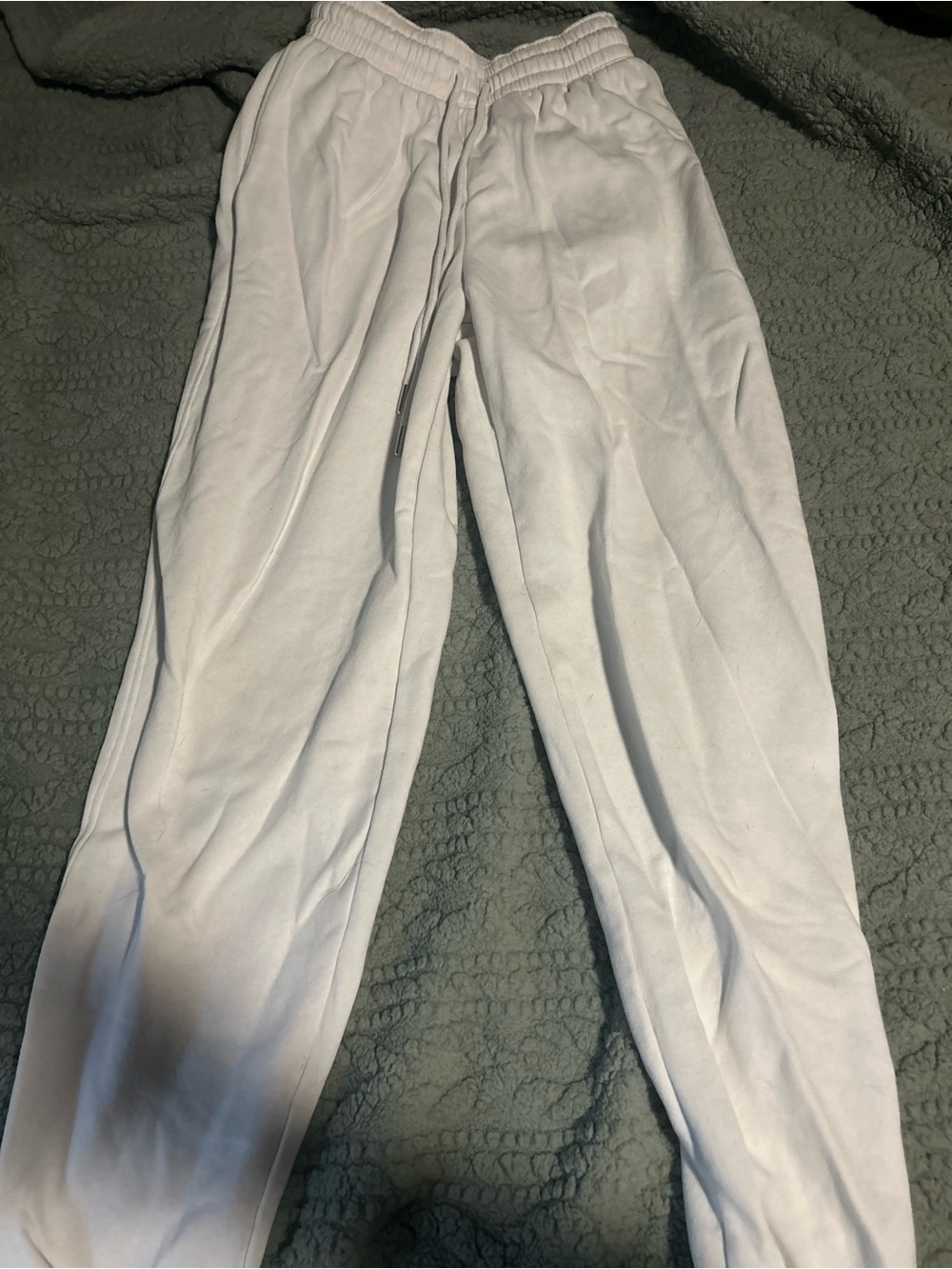 H&M White Women's Drawstring Sweatpants